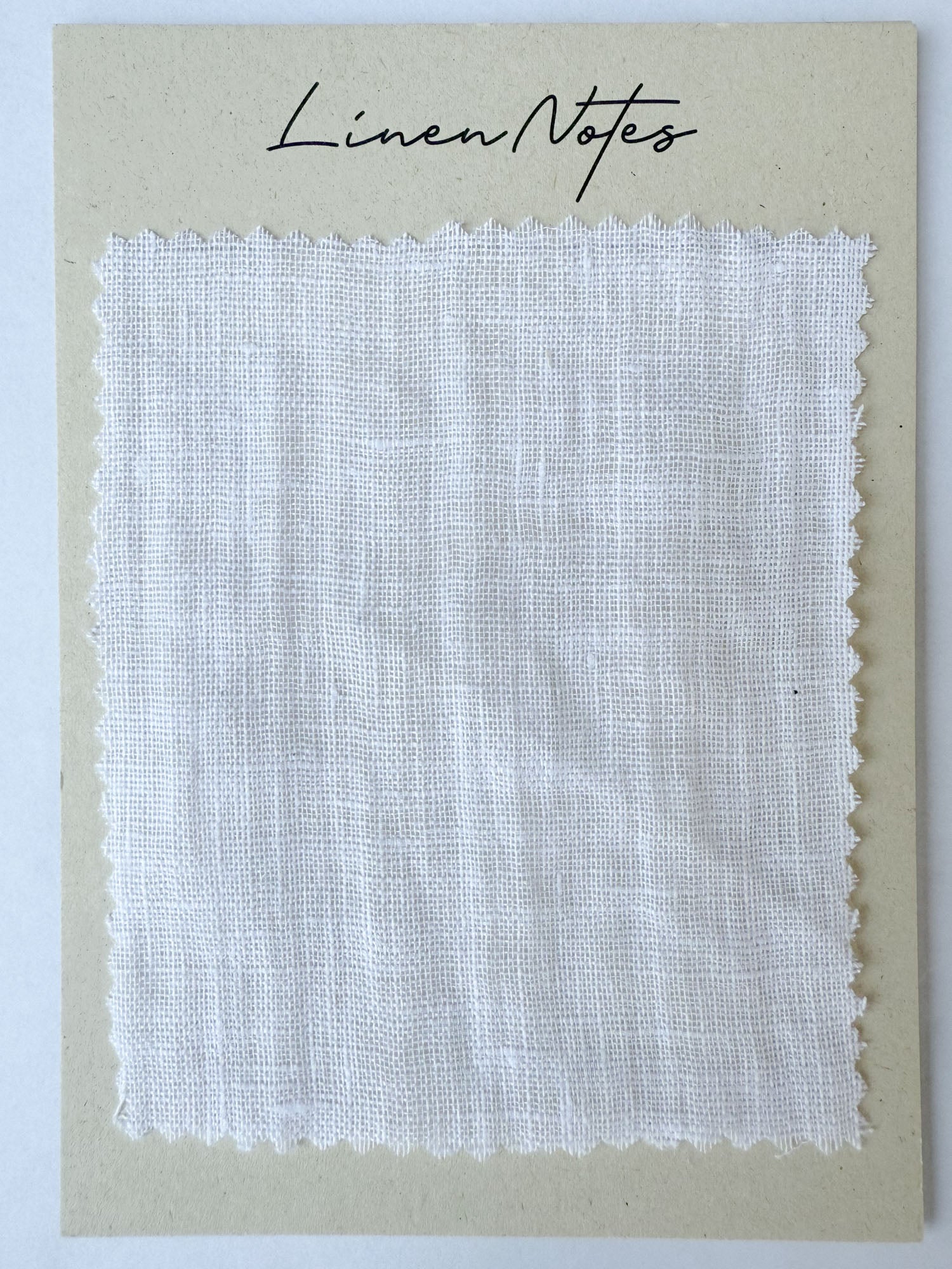 Musselin-Leinen Stoffmuster 90 g/m² – Weiß