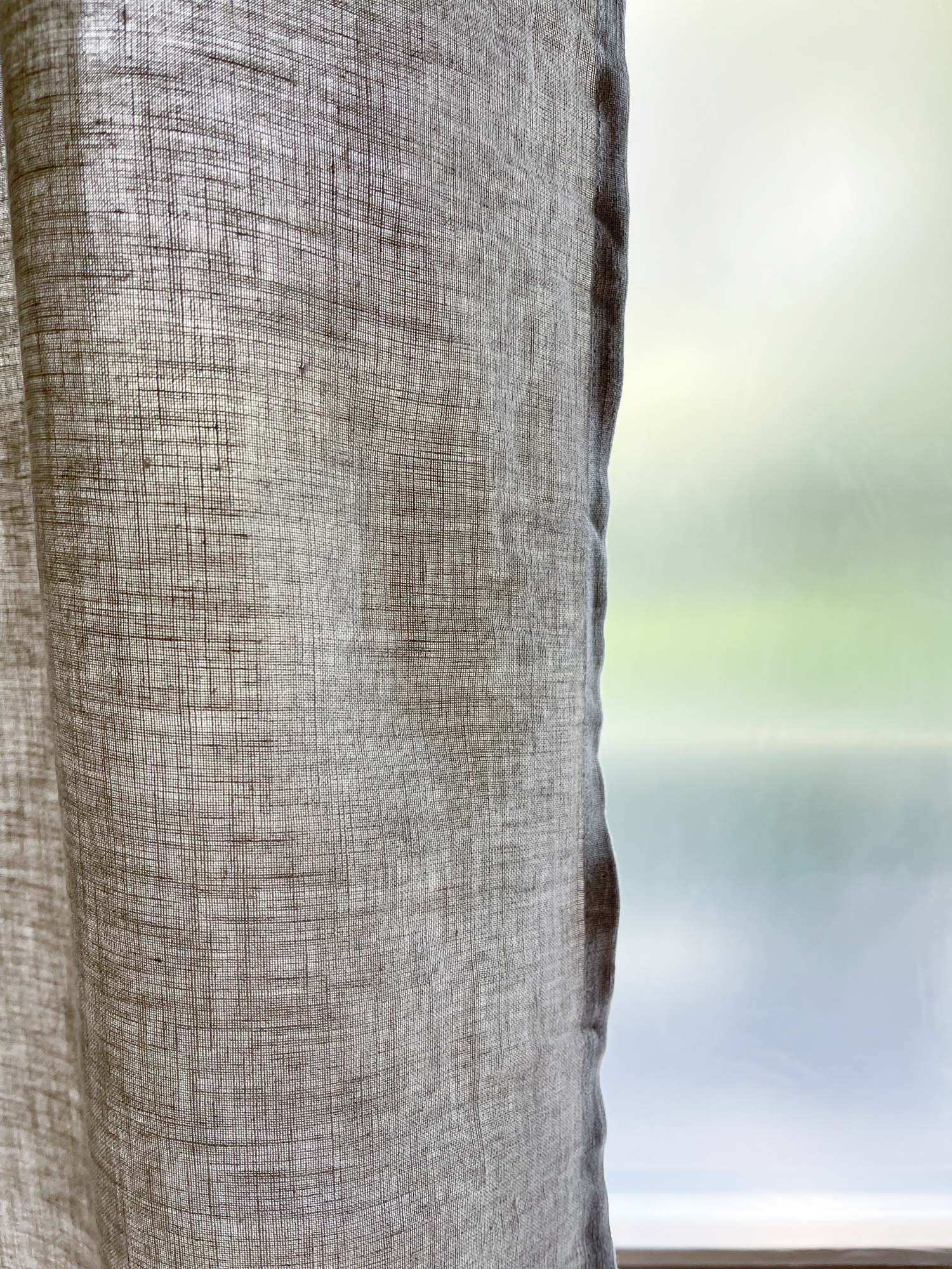 Mittelschwere Leinenvorhänge – Beige (2er-Set)