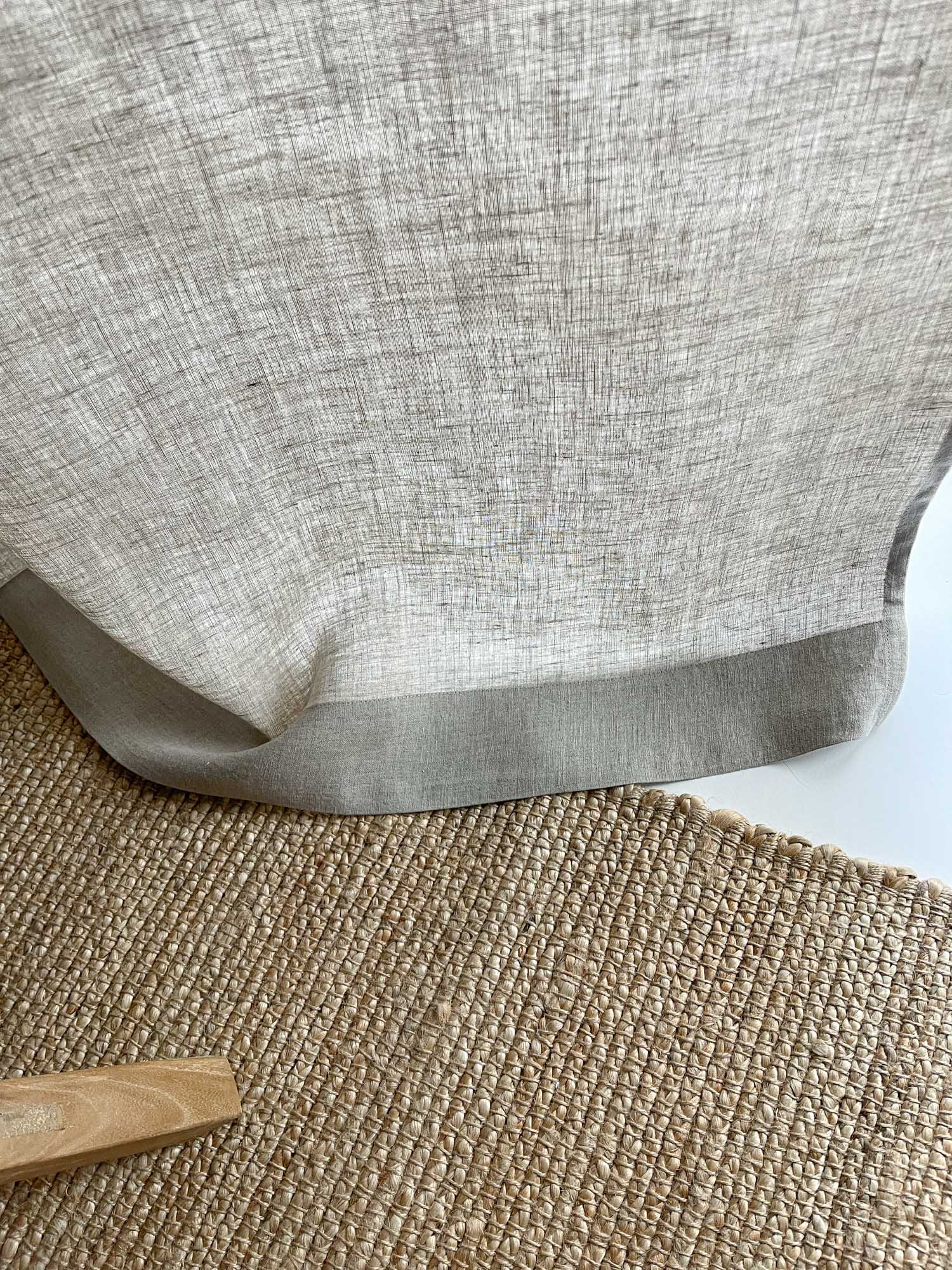 Mittelschwere Leinenvorhänge – Beige (2er-Set)