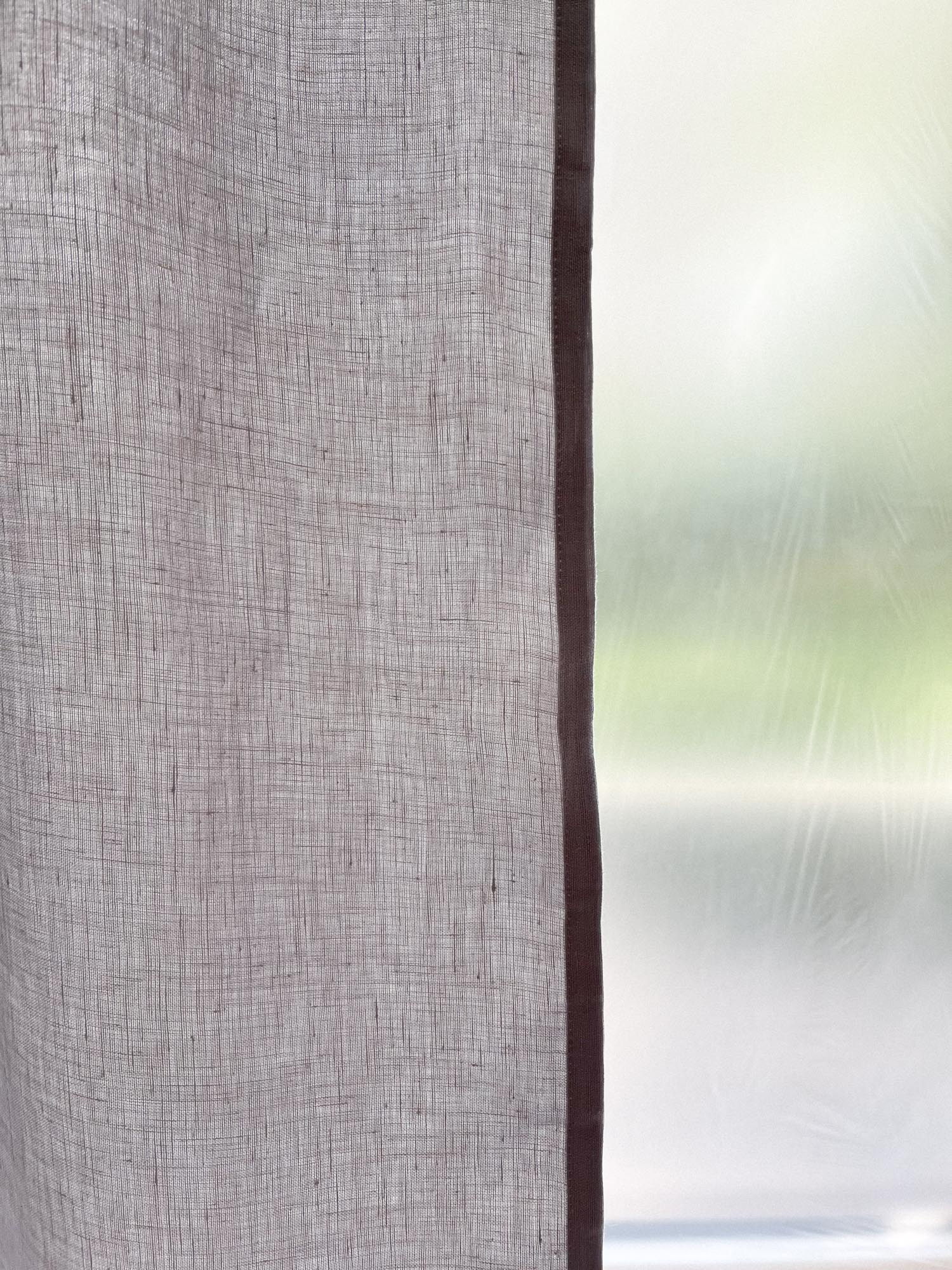 Mittelschwere Leinenvorhänge – Hellgrau (2er-Set)