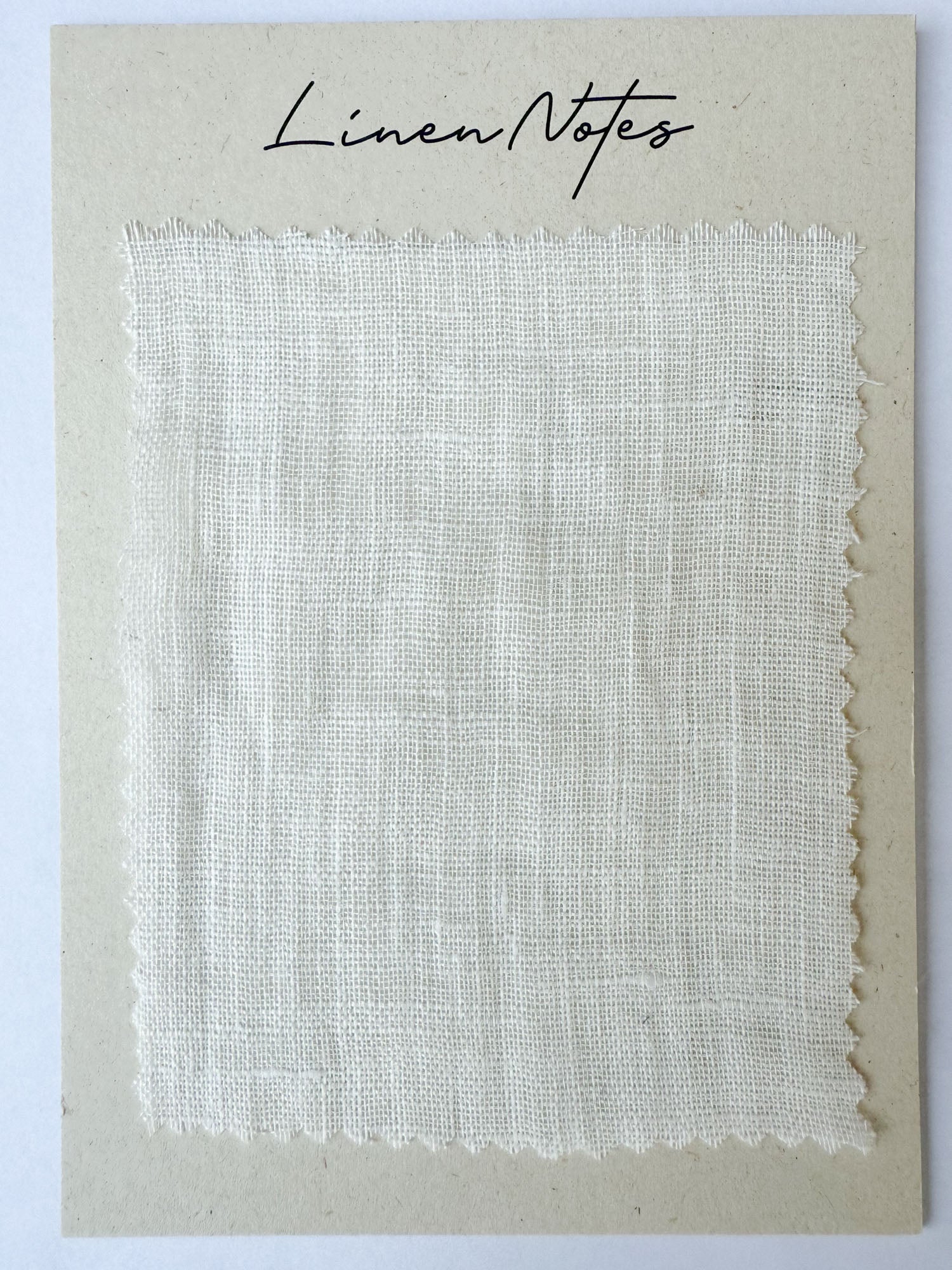 Musselin-Leinen Stoffmuster 90 g/m² – Gebrochen Weiß