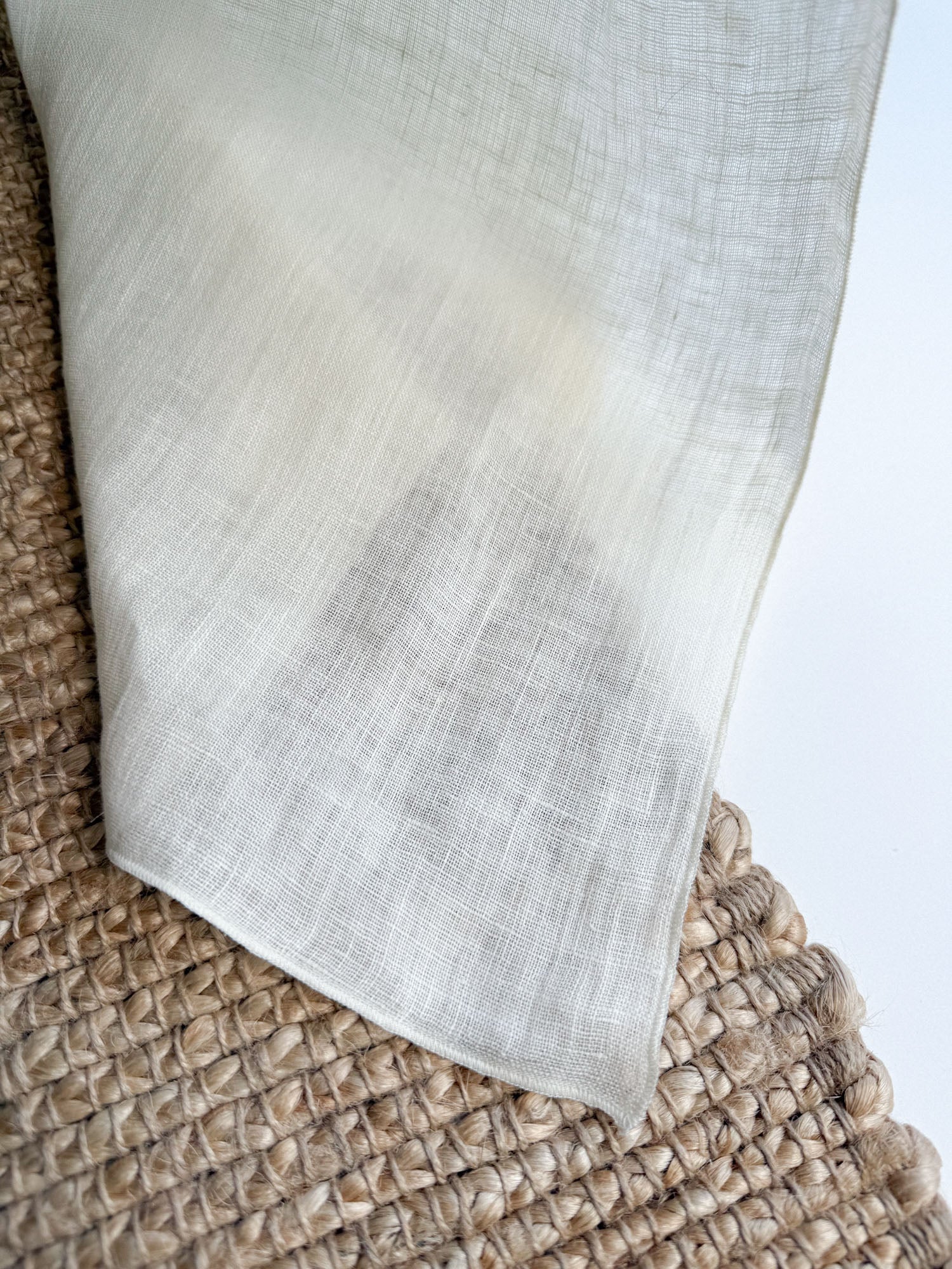 Leinen Musselin Vorhang - Vanille, einzeln