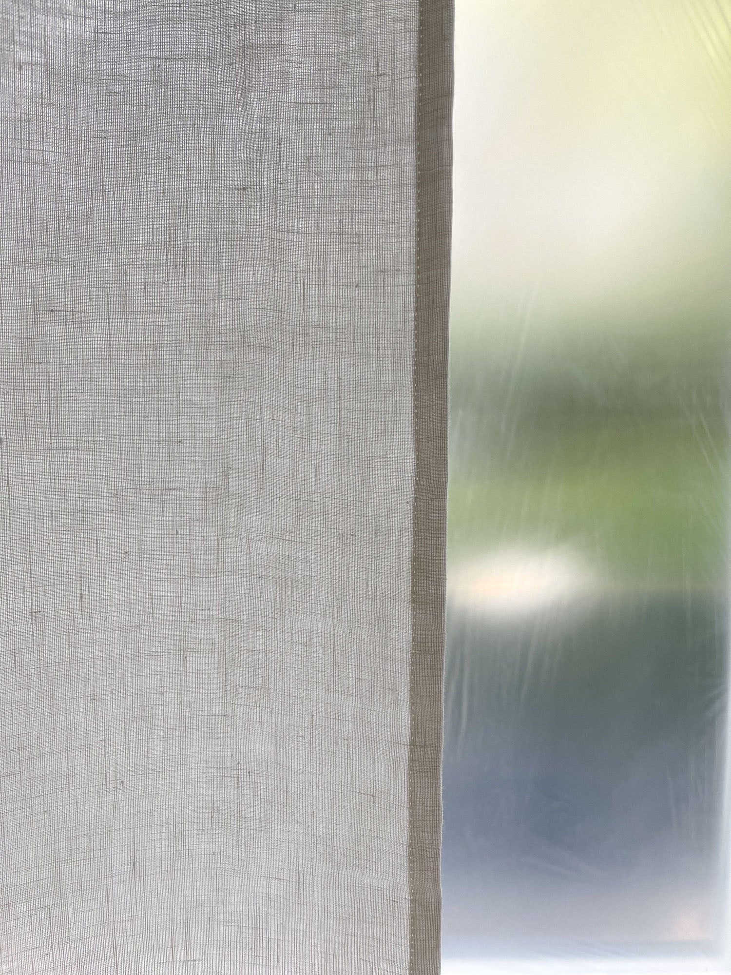 Mittelschwere Leinen-Vorhänge – Gebrochen Weiss (2er-Set)